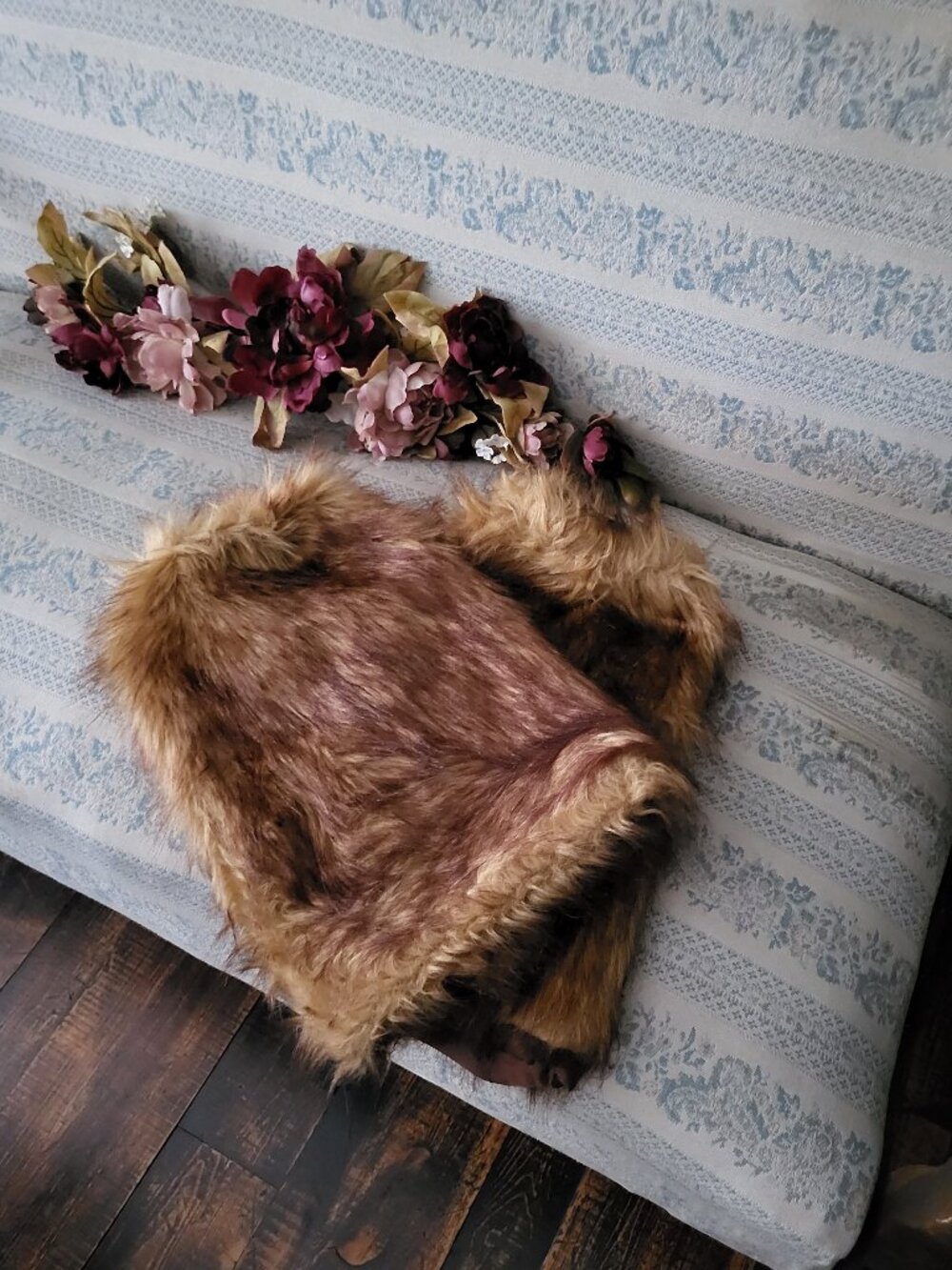 Spirit Faux Fur Leg Warmers Winter Boot Covers Brown OS